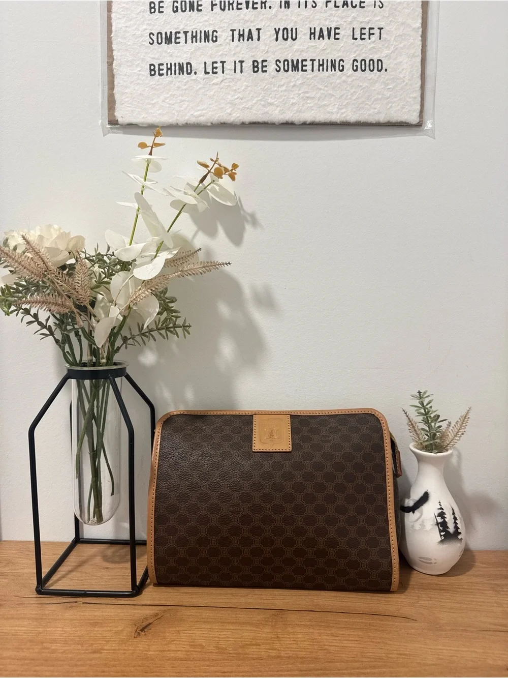 Authentic Vintage Celine Macadam Clutch Pouch